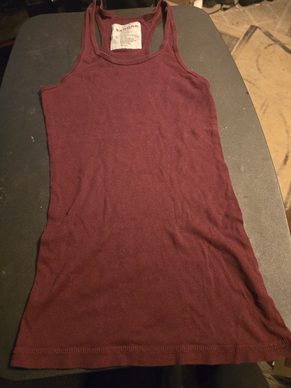 Zenana Outfitters Wine Ribbed Racerback Tank